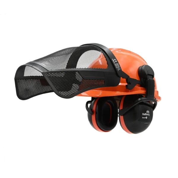 MSA V-Gard 500 Non-vented Helmet with Ear Defenders and Visor - Image 4