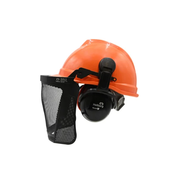 MSA V-Gard 500 Non-vented Helmet with Ear Defenders and Visor - Image 3