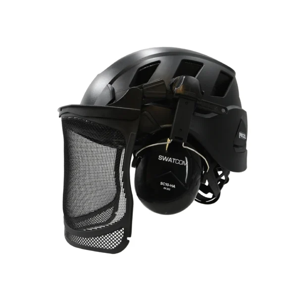 Petzl Strato Vent Helmet with Ear Defenders and Visor - Image 2