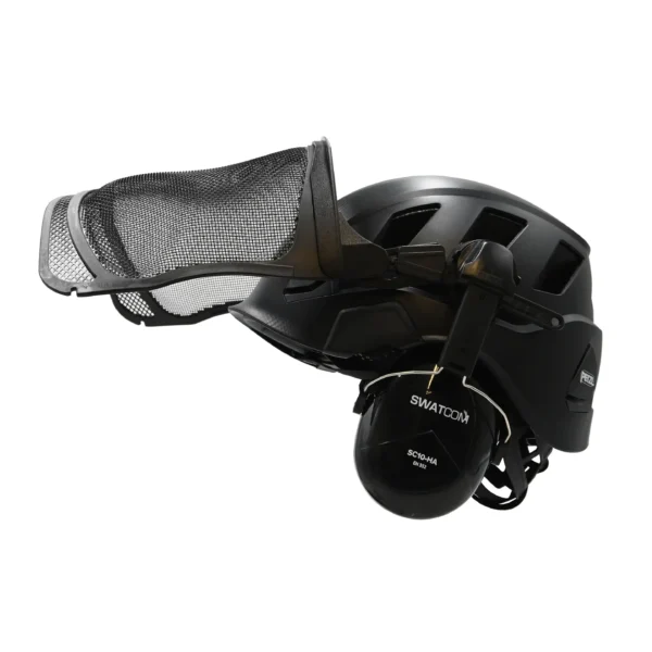 Petzl Strato Vent Helmet with Ear Defenders and Visor - Image 3